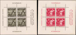 ** NICARAGUA - Blocs Feuillets - 37/63, Série Complète Des 27 Blocs: Base-ball & Sports Divers - Nicaragua