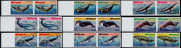 ** NIUE - Poste - 388/96, 9 Paires Non Dentelées, Bdf: Protection Des Baleines - Niue
