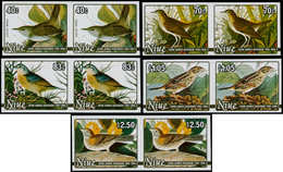 ** NIUE - Poste - 464/68, 5 Paires Non Dentelées: Audubon, Oiseaux - Niue