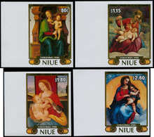 ** NIUE - Poste - 508/11, Non Dentelés, Bdf: Noël 86, Peintures - Niue