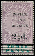 (*) SIERRA LEONE - Poste - 45b, Type III: 2.5d. S. 3p. Violet (SG 58) - Sierra Leone (...-1960)