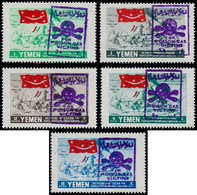 ** YEMEN - Poste - Michel 58/62, (non Listés), Surcharge "Poison Gas": Croix-Rouge - Yemen