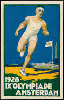 CP Jeux Olympiques - Poste - Pays-Bas, CP Neuve Polychrome: 1928 Jeux Olympiques D'Amsterdam, Coureur - Autres & Non Classés