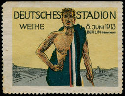 VIG Jeux Olympiques - Vignettes - Allemagne, Vignette Polychrome "Deutsche Stadion 8/6/13" Athlète. (Jeux Olympiques De  - Autres & Non Classés