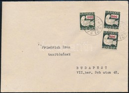 1946 (23. Díjszabás) Helyi Levél 200 Billió + 2 X 500 Billió Pengő Bérmentesítéssel, A Díjszabás Utolsó Napján. Certific - Autres & Non Classés