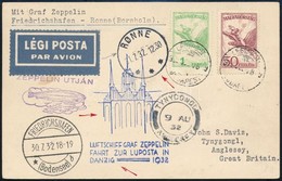 1931 Zeppelin Danzigi Repülése Levelezőlap Angliába - Otros & Sin Clasificación