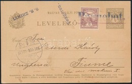 1901 Levelezőlap Fiumébe "PAQUEBOT" + "S.S. ZRINYI" + "Tengeren" - Otros & Sin Clasificación