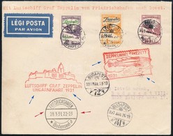 1931 Zeppelin Magyarországi útja Levél Zeppelin Teljes Sorral / Zeppelin Flight To Hungary, Mi 478-479 On Cover From Fri - Otros & Sin Clasificación