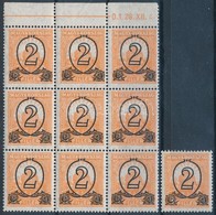 ** 1931 Kisegítő Bélyeg (I.) 2f/3f Bélyeg + ívszéli 9-es Tömb 15-ös Fogazással (30.000) - Otros & Sin Clasificación