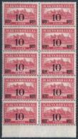 ** 1933 Kisegítő Bélyeg (III.) 10f/70f ívszéli 10-es Tömbben - Other & Unclassified