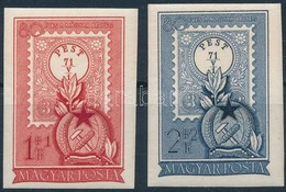 ** 1951 80 éves A Magyar Bélyeg 1Ft, 2Ft Vágottak - Otros & Sin Clasificación