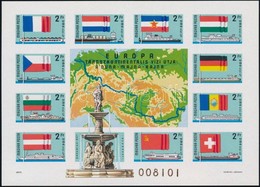 ** 1977 Európa Transzkontinentális Vízi útja: A Duna-Majna-Rajna Fogazott és Vágott Blokk (25.600) - Sonstige & Ohne Zuordnung