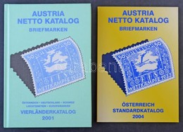 Austria Netto Katalog Briefmarken 2001 Osztrál, Német, Svájci, Liechtensteini Katalógus + 2004 Osztrák Katalógus - Other & Unclassified
