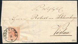 1854 3kr HP Levélen "OEDENBURG" - Vöslau - Other & Unclassified