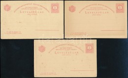 1880 3 Db Használatlan UPU Válaszos Levelező Lap IV. Vízjellel (6.000) - Other & Unclassified