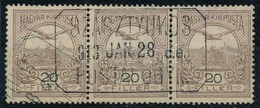 O 1909 Turul 20f Hármascsík "SZÁSZTYUKOS" Postai ügynökség Bélyegzővel (Gudlin Nem Jelzi) - Other & Unclassified