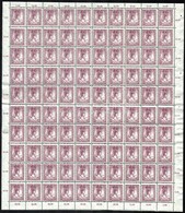 ** 1918 Zita 50f Teljes ív, "szakadt Fátyol" és "tüske" Lemezhibákkal / Mi 218 Complete Sheet With Plate Varieties On St - Otros & Sin Clasificación