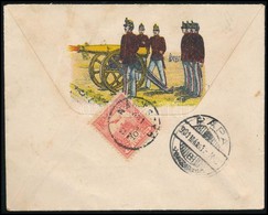 1901 Diszes Boríték Katonai ábrával / Military Cover - Autres & Non Classés