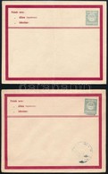 1913 2 Db Ajánlott Borítékok 16f (egyik Hajtott) (4.000) - Other & Unclassified