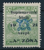 ** Nyugat-Magyarország II. 1921 Arató 50f Garancia Nélkül (18.000) - Autres & Non Classés