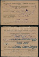 1946 Hadifogoly Levelezőlap (hajtott / Folded) + 1946 Szovjet Hadifogoly Levelezőlap - Other & Unclassified