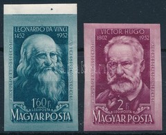 **, * 1952 Leonardo Da Vinci és Victor Hugo Vágott Sor (2Ft Falcos / Hinged) - Otros & Sin Clasificación