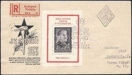 1953 Sztálin-gyász Blokk Ajánlott FDC-n - Sonstige & Ohne Zuordnung