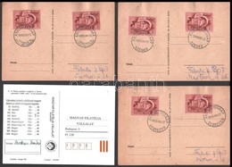 1950 XXIII. Bélyegnap Egyazon Napi Bélyegzéssel 3 Levelezőlapon Különböző Helységekben: Szeged, Miskolc, Debrecen, Az Öt - Otros & Sin Clasificación