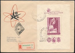 1958 Brüsszeli Világkiállítás Blokk Ajánlott FDC-n - Otros & Sin Clasificación