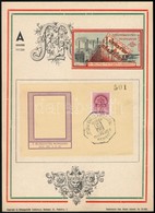 1941 V. Bélyeggyűjtési Propaganda Emlékblokk Hermész Címke Nélkül, Reklámlapra Ragasztva - Autres & Non Classés