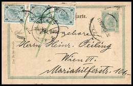 1900 Díjjegyes Levelezőlap Díjkiegészítéssel Bécsi Csőposta Küldeményként / PS-card With Additional Frankig By Pneumatic - Sonstige & Ohne Zuordnung