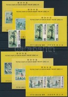 ** 1971 Festmények A Yi- Dinasztia Idejéből Sor Benne ötöscsík Mi 793-798 + Blokksor 329-334 - Sonstige & Ohne Zuordnung