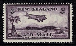 New Zealand 1935 Bell Block Aerodrome 3d Air Mail MH - Unused Stamps