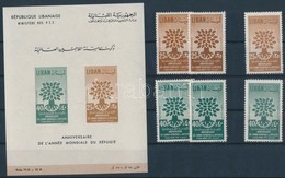 ** 1960 Nemzetközi Menekült év Sor Mi 670-671 I + II + Színárnyalat + Blokk Mi 20 - Otros & Sin Clasificación