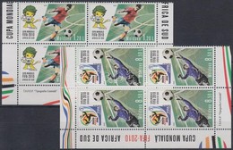 ** 2010 FIFA VB, Dél-Afrika Sor ívsarki 4-es Tömbökben Mi 706-707 - Sonstige & Ohne Zuordnung