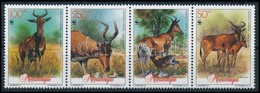 ** 1991 WWF Antilop Négyescsík, WWF Antelope Stripe Of 4 Mi 1231-1234 - Sonstige & Ohne Zuordnung