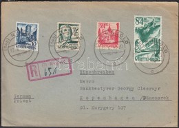 1948 Württemberg Ajánlott Levél Dániába - Sonstige & Ohne Zuordnung