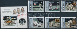 ** 1980 Apollo XI. Sor + Blokk, Apollo XI. Set + Block Mi 1027-1032 + Mi 88 - Other & Unclassified