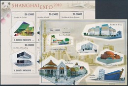 ** 2010 Shanghai EXPO Kiállítási Pavilonok Kisív Mi 4522-4527 + Blokk Mi 777 - Sonstige & Ohne Zuordnung