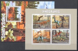 ** 2010 Dinoszauruszok Kisív Mi 4383-4386 + Blokk Mi 755 - Sonstige & Ohne Zuordnung