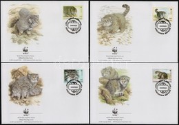 1996 WWF Pusztai Macska Sor 4 FDC-n Mi 94-97 - Autres & Non Classés