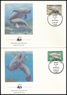 1984 WWF: Manátusz Sor Mi 1763-1766 4db FDC-n - Other & Unclassified