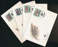 1986 WWF: Gyík Sor Mi 500-503 4 FDC-n - Other & Unclassified