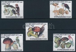 ** Türkmenisztán 2000 Gomba, Madár 5 Klf Bélyeg - Sonstige & Ohne Zuordnung