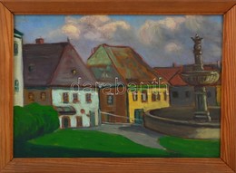 Jaksa István (1894-1982): Kismarton (Eiseinstadt) Burgenland. Olaj, Karton, Jelzett, Keretben, 22×32 Cm - Sonstige & Ohne Zuordnung