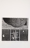 1985 Joseph Kádár/Kádár József (L K'dar) (1936-2019): "Espacegraphique." Szitanyomat, Papír, Jelzett, Számozott (100/100 - Sonstige & Ohne Zuordnung
