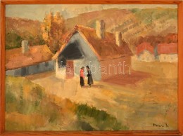 Rozs János (1901-1987): Tere-fere. Olaj, Vászon, Jelzett, Keretben, 60×80 Cm - Otros & Sin Clasificación