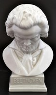 Herendi Porcelán Beethoven Büszt, Fehér Mázas, Jelzett, Hibátlan, M: 21 Cm - Sonstige & Ohne Zuordnung