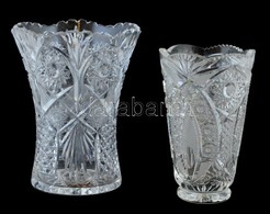 2 Db Kristály Váza. Hibátlanok M: 18 Cm, 16 Cm - Glas & Kristall