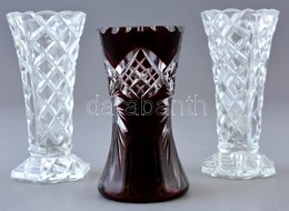 3 Db Kristály és üveg Vázácska, Tartó M: 10 Cm - Vidrio & Cristal